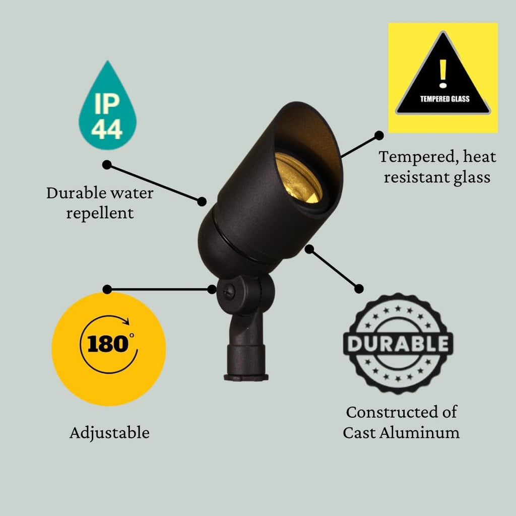 Low Voltage Spotlight, Outdoor Spot Lights for Yard,12V LED Landscape Lighting Fixture, Directional Garden Patio Spot