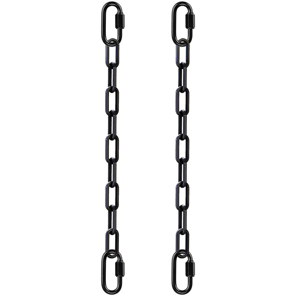 2Pcs 100" Hanging Swing Chain Black Plastic Coated Hanging Chains