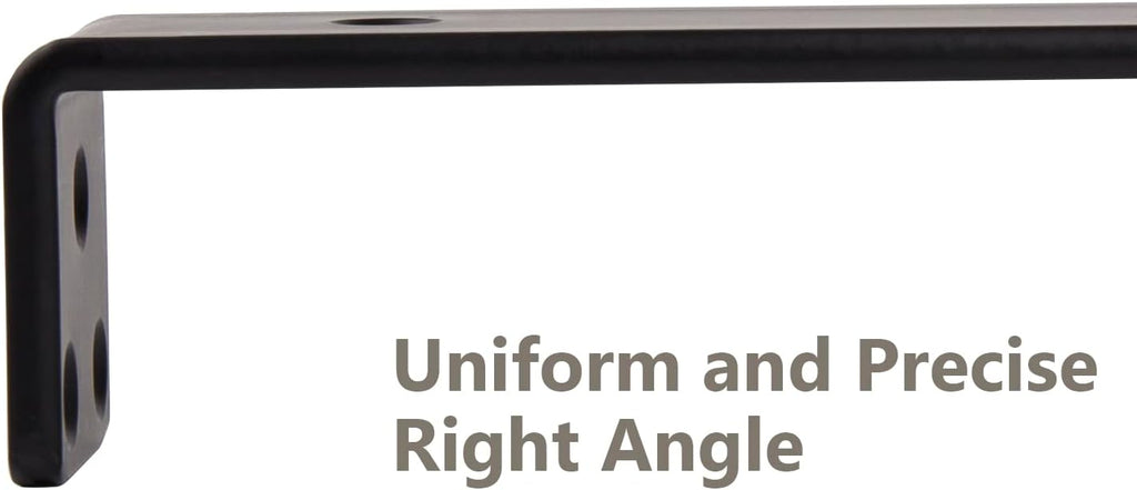 10 Inch Floating Shelf Brackets, Heavy Duty Hidden Bracket for Wall, Mantel, Bookshelves, Black Powder Coated Steel