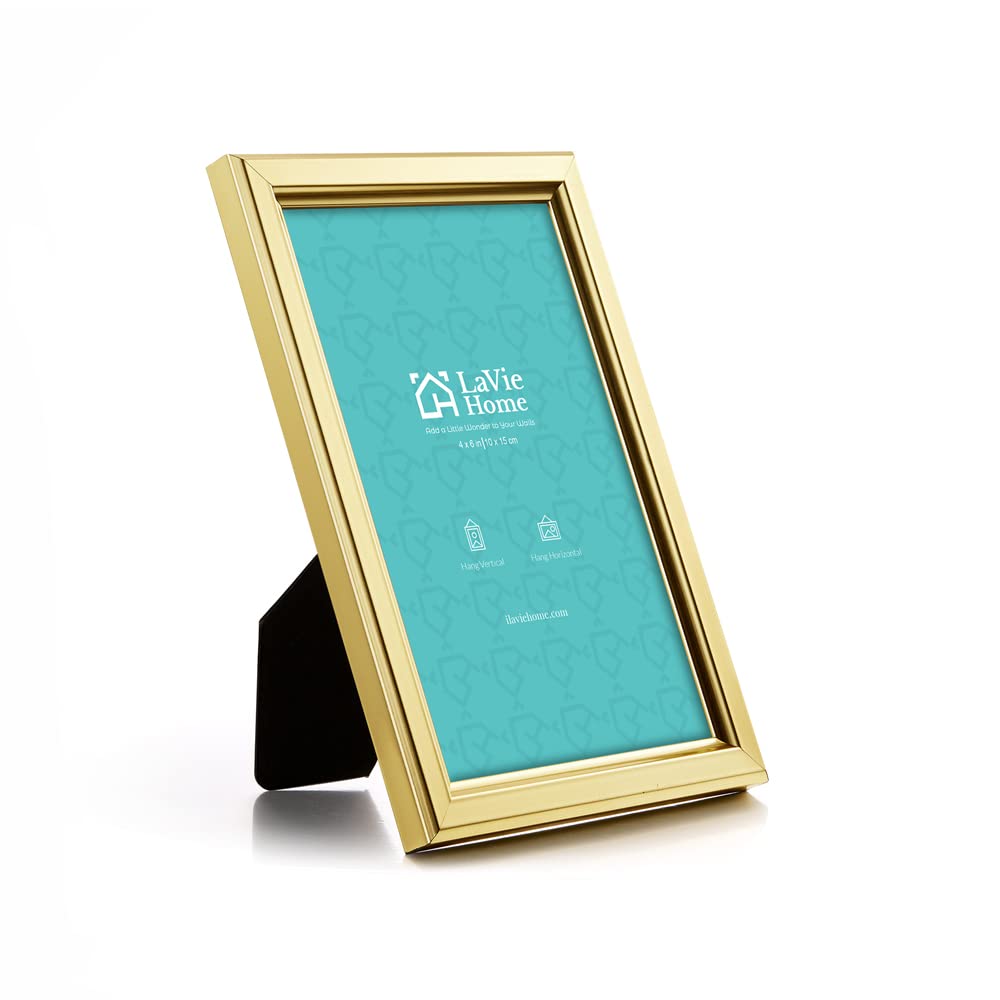 4x6 Picture Frames (12 Pack, Gold) Simple Designed Photo Frame with High Definition Glass for Wall Mount & Table Top