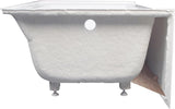 Aqua Eden VTAP603622L 60-Inch Acrylic Alcove Tub with Left Hand Drain, White