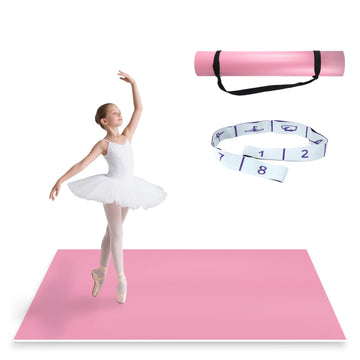 Dance Floor Mat Non-Slip with Shoulder Strap Portable and Dance Resistance Band, Dance Floor for Ballet, Jazz, Pop