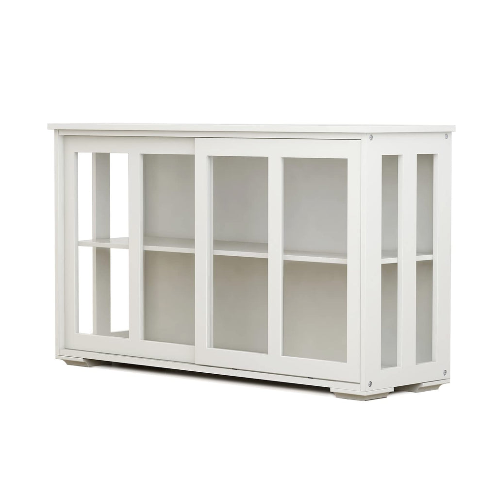 Kitchen Storage Cabinet Antique Stackable Buffet Storage Sideboard Adjustable Shelf Inside Credenza Cupboard with