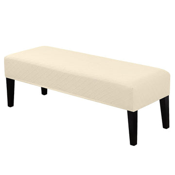 Stretch Jacquard Ottoman & Bench Cover Removable Washable Slipcover for 42-54 inch Rectangular Benches, Bar Stools