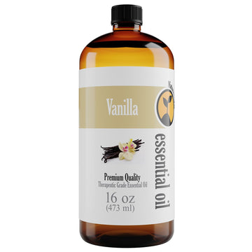 Vanilla Essential Oil (Bulk 16oz) Therapeutic Grade for Aromatherapy, Diffuser, Soap Making, Candles