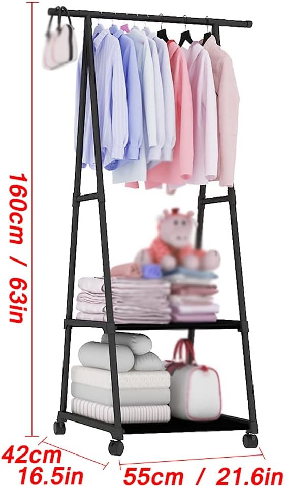 Coat Rack Stand Coat Rack Household Small Space Hanger Bedroom Floor Small Coat Shelf Living Room Pulley Coat Stand