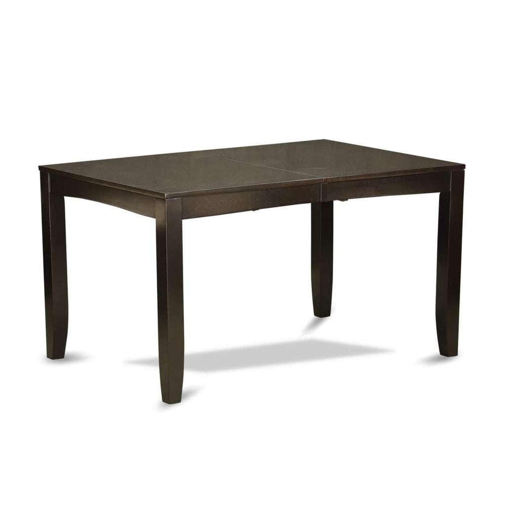 West Furniture 6 Piece Dining Table Set Contains a Rectangle Dining Room Table with Butterfly Leaf and 4