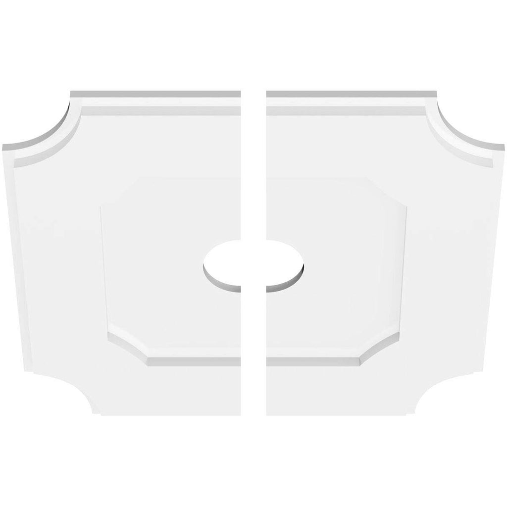 03000 Architectural Grade PVC Contemporary, Two Piece Urethane Ceiling Medallions 18"OD x 3"ID x 10