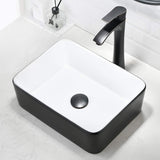 Rectangle Bathroom Sink with Faucet And Drain Combo-VASOYO 19x15 Inch Vessel Sink Above Counter Bathroom Vanity Sinks