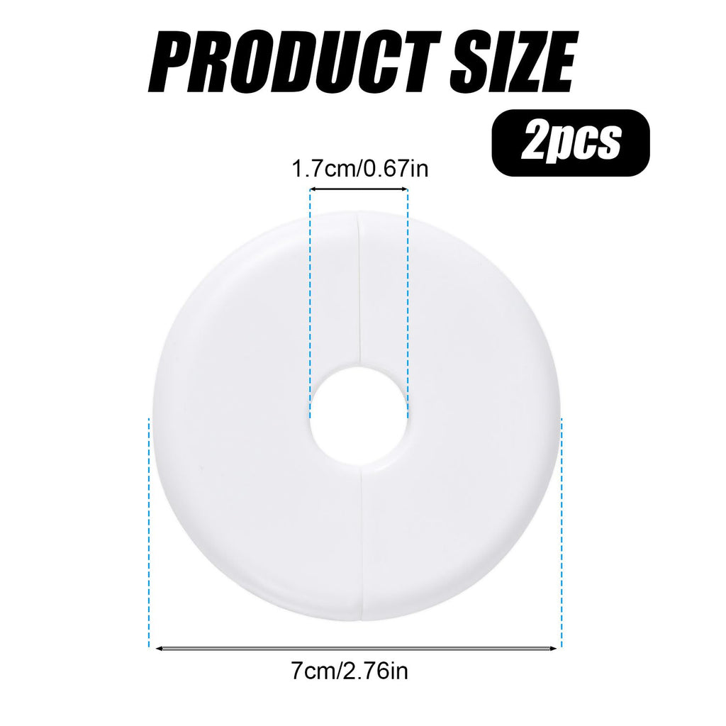 3pcs Wall Split Flange, Plumbing Cover Plates (White)
