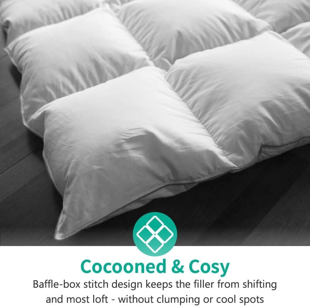 Oversized King Down Feather Fibers Duvet Insert