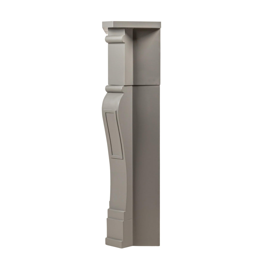 Small Victorian Decorative Fireplace Mantel, Grey
