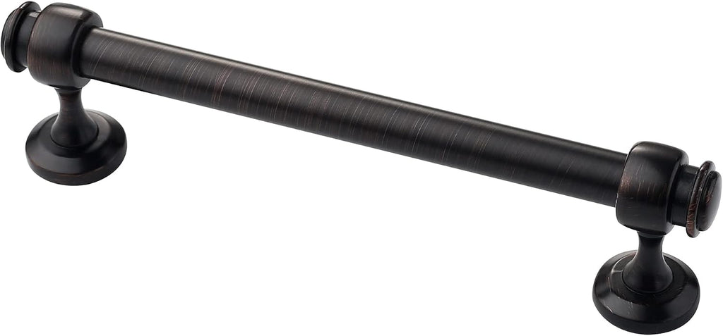 10 Pack Oil Rubbed Bronze Cabinet Pulls, 5 Inch(128mm) Hole Centers Cabinet Handles Kitchen Hardware Straight Bar for