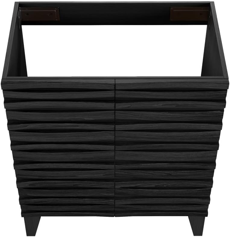 Cascade 30" Freestanding Bathroom Vanity Cabinet Without Top in Black Oak