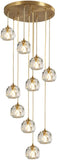 Crystal Chandelier _Light Fixture,All Copper Light Luxury Crystal Lamps Pendant Light,for Bedroom, Hallway, Bar Lighting,10 Heads Dome Plate A116-B0BZMJKSHY