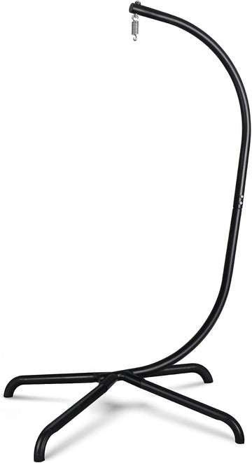 Hanging Egg Chair Stand,Strong Iron Hammock Chairs Frame with Spring Hook Stable Base,Heavy Duty Swing Chair Stands