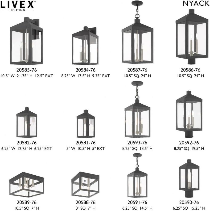 1 Light Brushed Nickel Outdoor Pendant Lantern