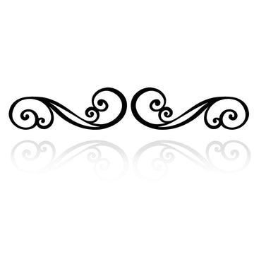 Metal Scroll Wall Art Decor Flat Rustic Iron Wall Scroll Decorations