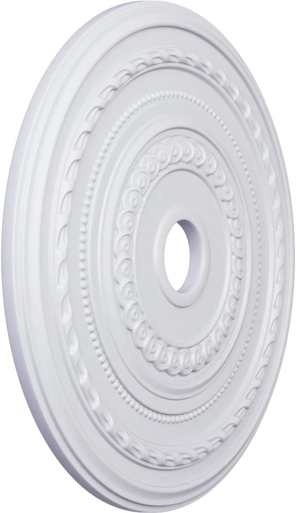 Cole Ceiling Medallion, 25 3/8"OD x 3 3/8"ID x 1 3/8"P (Fits Canopies up to 9 1/8"), Factory Primed