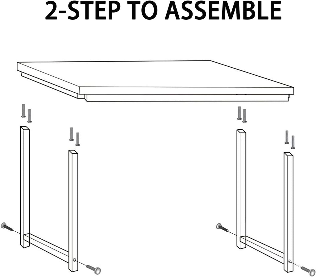Modern Computer Desk 63 inch Large Office Desk Writing Study Table Desk Workstation Wide Metal Sturdy Frame Thicker