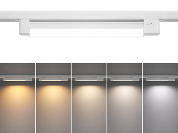 5 Color Linear H Track Lighting Heads Dimmable, White 25W 1 Pack