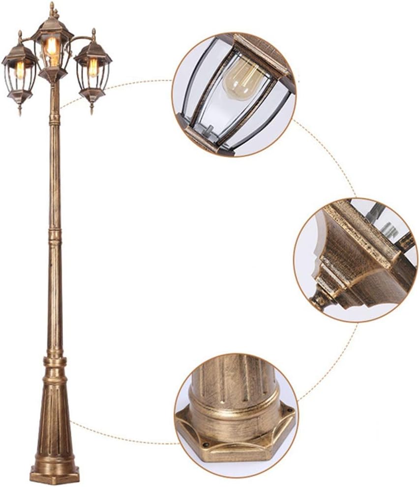 Outdoor Lamp Post Light,180cm European Victorian Outdoor Waterproof Street Light
