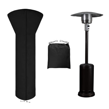 Patio Heater Cover, 89"H x 33"D x 19"B, Black
