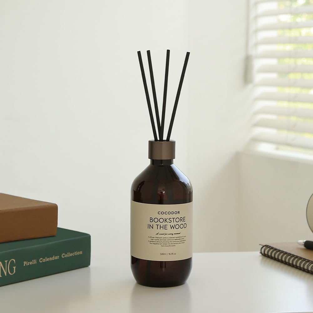Premium Reed Diffuser/Cashmere Vanilla /16.9oz /1 Pack/Large Capacity Fragrance Scent Oil Stick Diffuser Set Bathroom