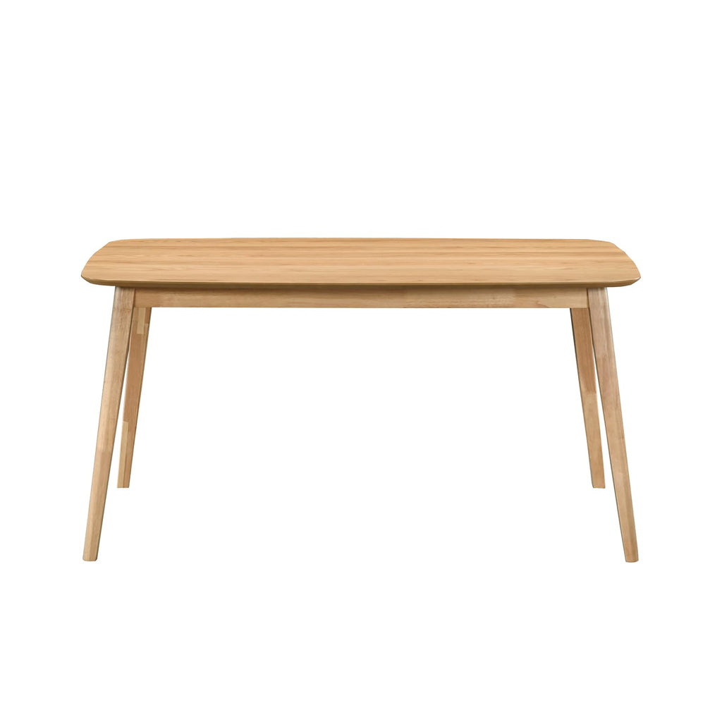 Modern Rectangular Dining Table for 6 People, Oak