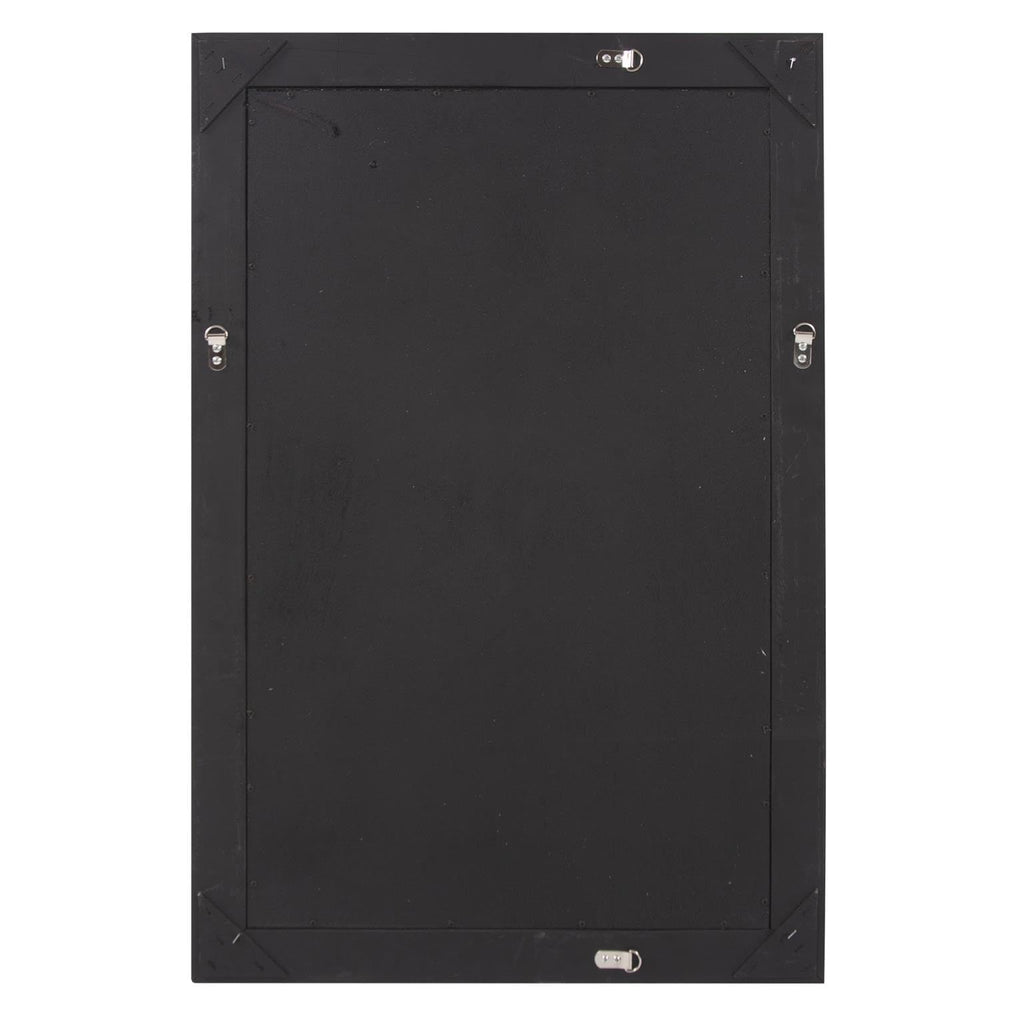 George Rectangular Oil Rubbed Bronze Wall Mirror, Rectangle Hanging Wood Framed Vanity Mirrors Decor, Living Room