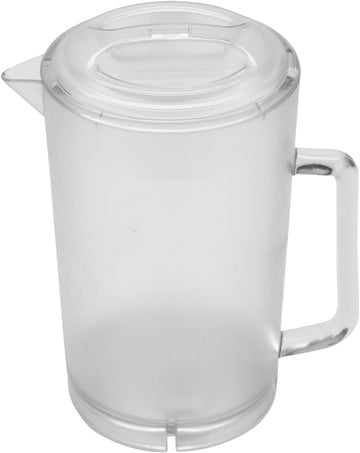 G.E.T. P-3064-1-CL-EC BPA-Free Textured Scratch-Resistant Plastic Pitcher with Lid, 2 Quart (64 Ounce), Clear