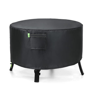 Fire Pit Cover Round - Heavy Duty Outdoor Firepit Cover, Full Coverage Patio Outdoor Fireplace Cover, Dustproof Anti