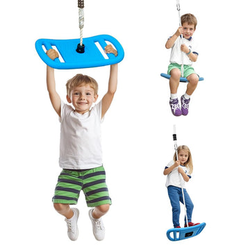 Tree Swing for Kids - 3 -in-1 Multi-Functional Swing Single Disc Seat and Climbing Rope Set - Treehouse and Outdoor