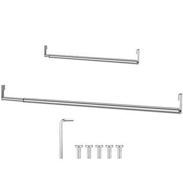 Expandable Closet hanger Rod for Wire Shelf, 32-54 Inch, Silver
