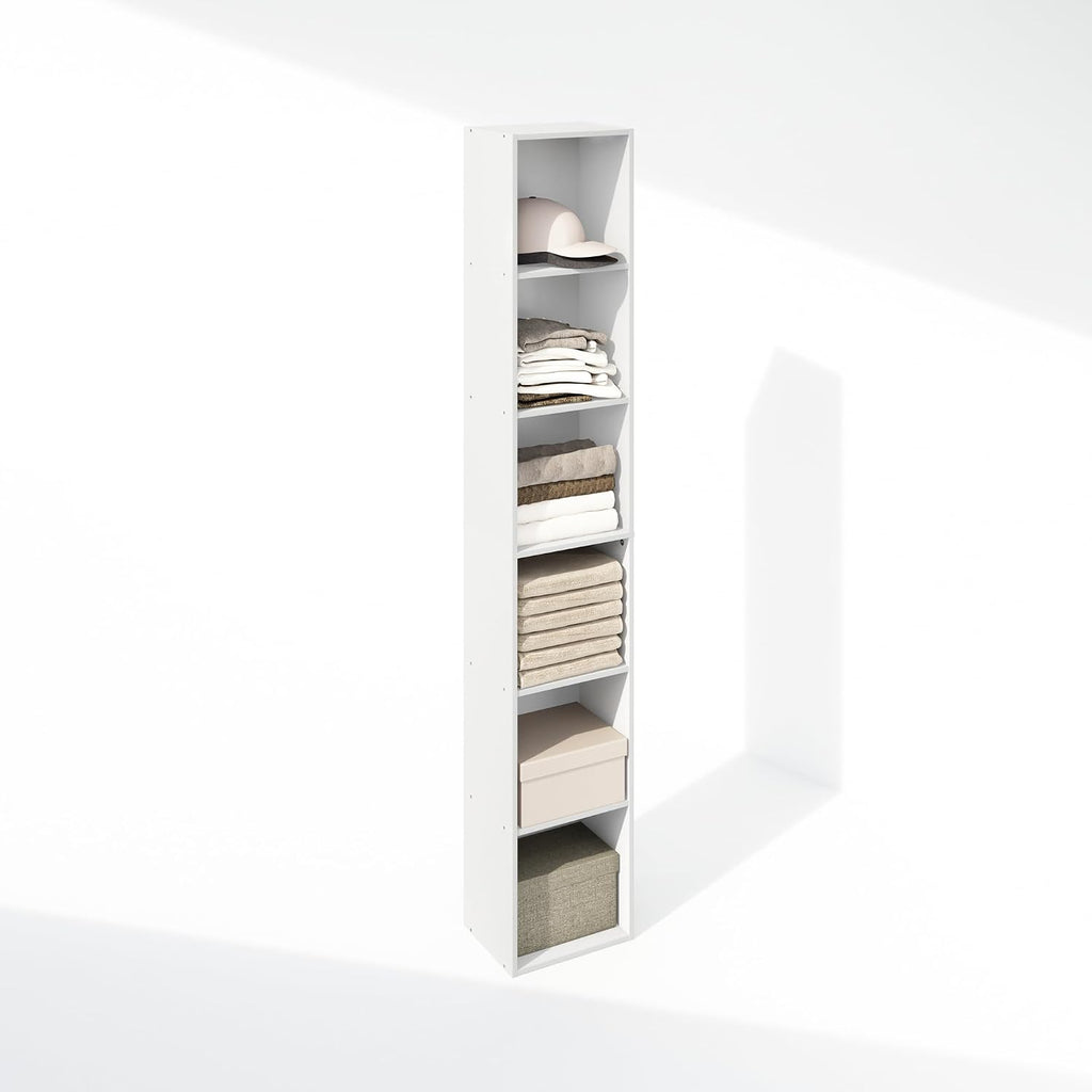 Cubicle 6-Tier Closet Organizers and Storage, Closet Organizer, Open Shelf Closet Storage, for Wardrobe, Bedroom
