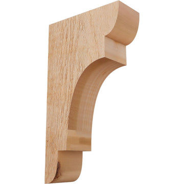 4"W x 10"D x 18"H New Brighton Rough Sawn Corbel, Western Red Cedar