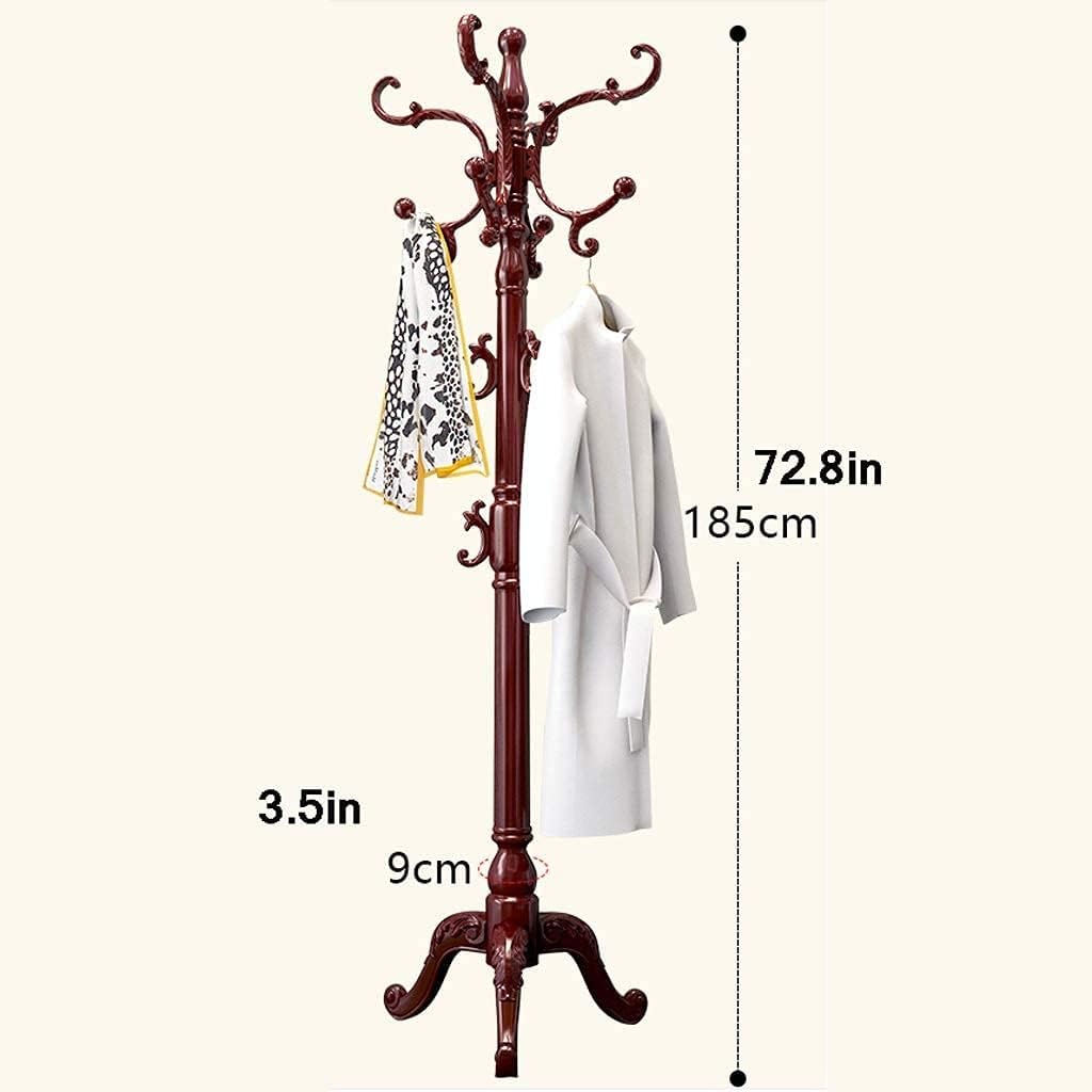 Standing Coat Rack Wood Classical Coat Rack Test Hanger Floor Coat Rack Coat Rack Freestanding (Color : White)