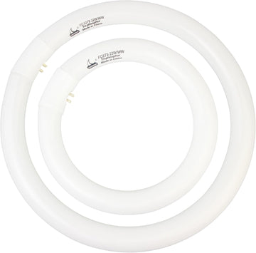 22W and FC12T9/KB 32W Warm White Set, Round Fluorescent 8 inch T9 22 Watts & Circular Light Bulbs 12 inch 32