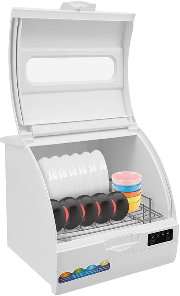 Countertop Dishwasher 1200W Portable Mini Countertop Dishwasher 1.59-2.38Gal Small Dish Washer with 