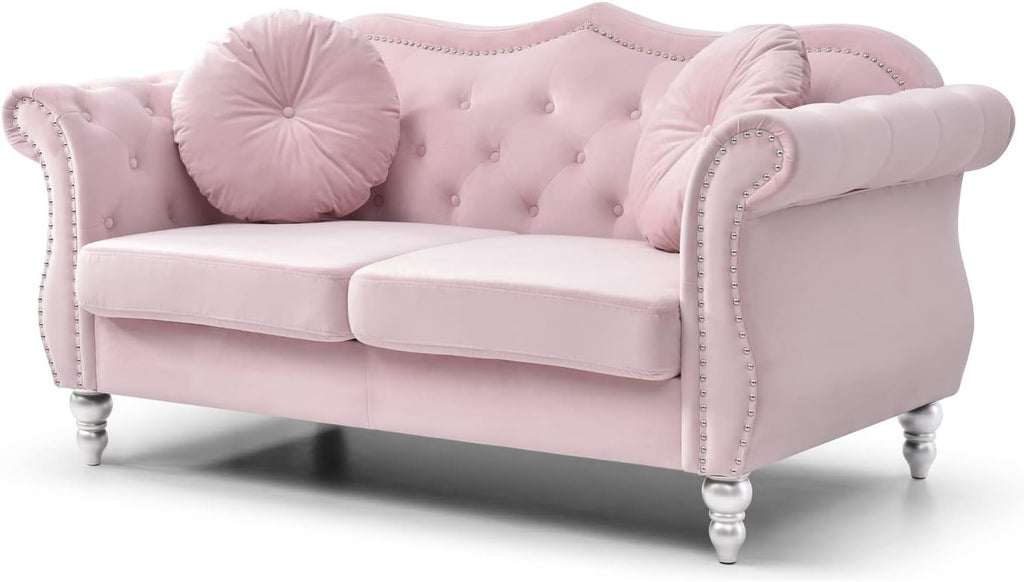 Old World Charm Loveseat, Pink