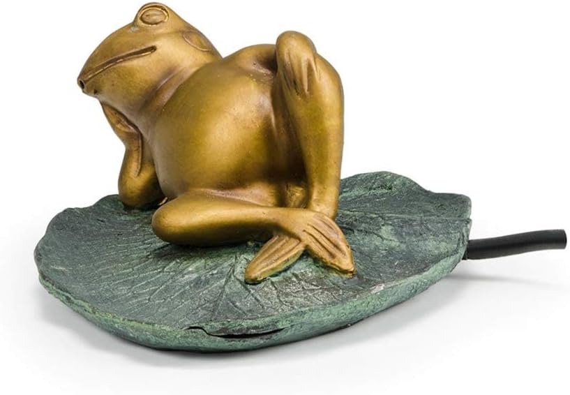 Lazy Frog on Lily Pad Spitter Fountain for Ponds and Water Gardens, 78311