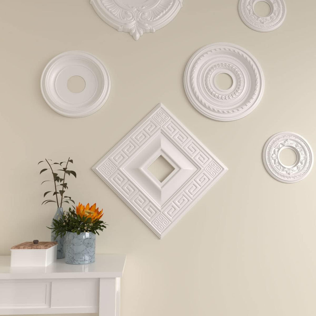 18-Inch x 18-Inch x 3 1/2-Inch ID x 1 1/8-Inch Eris Ceiling Medallion