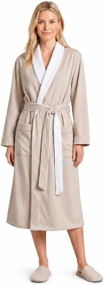 Luxury Spa Robe - Microfiber with Cotton Terry Lining
