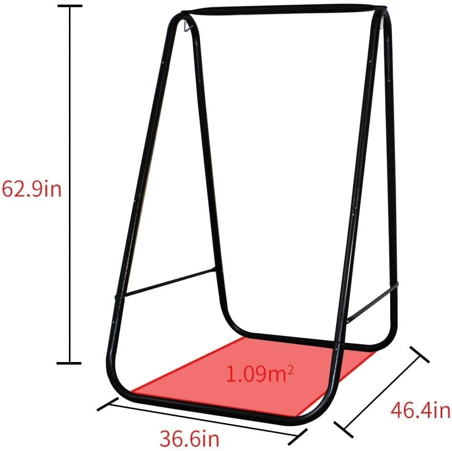 Chair Stand with Large Hanging Padded Indoor Swing,Easy to Assemble Sturdy Hammock Chair with Stand,MAX Capacity up