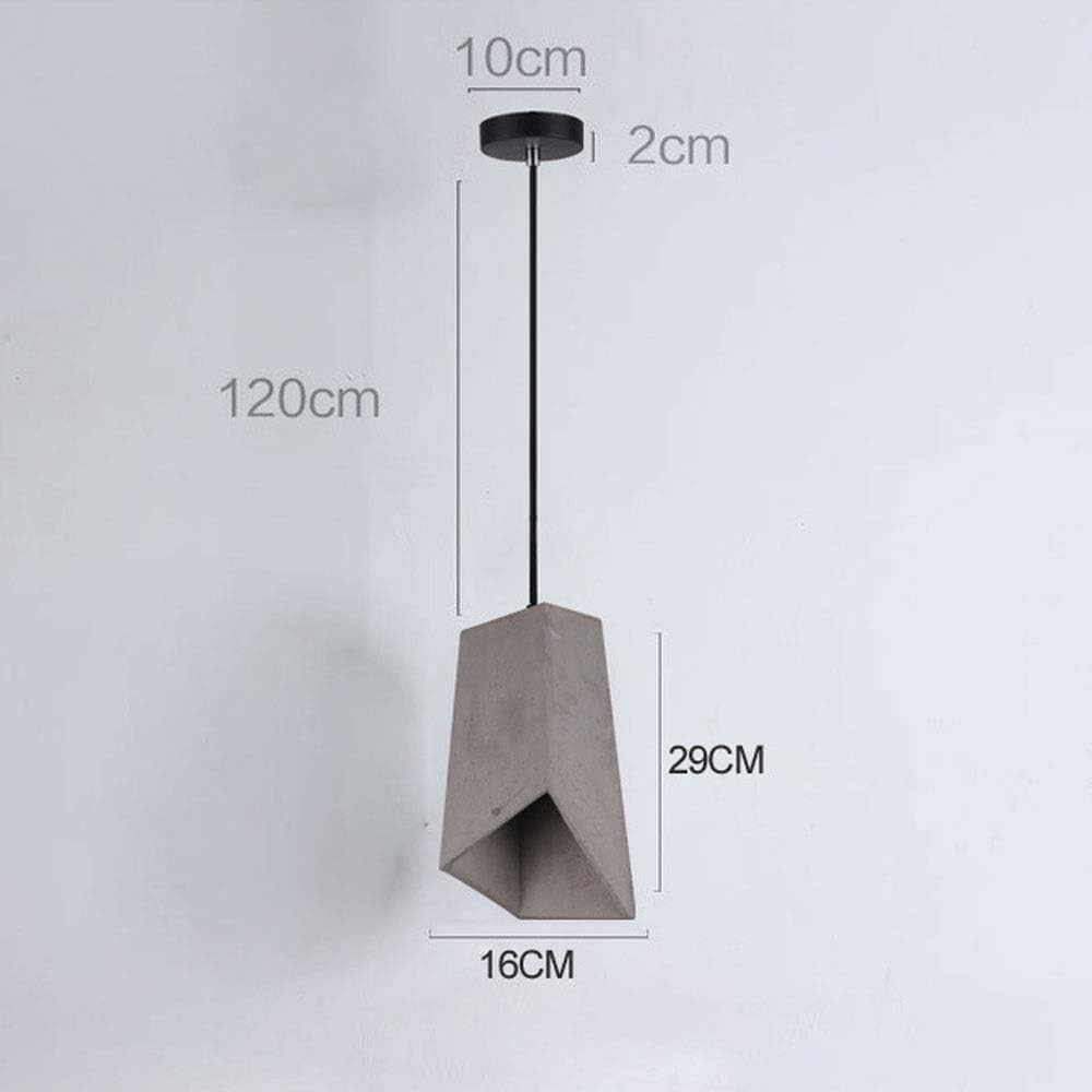 Industrial Ceiling Pendant Lamp with Cement Lampshade