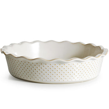 Ceramic Deep Pie Pan, 9 inch Pie Dish for Baking, Non-Stick, Oven & Dishwasher Safe, Farmhouse Decor Quiche Baking