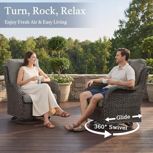 6-Piece Outdoor Patio Furniture Set - Conversation | All-Weather Resistant with Thick Cushions for Patio, Garden & Porch