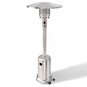 GasOne 50, 000 BTU Outdoor Propane Patio Heater, Stainless Steel with Wheels