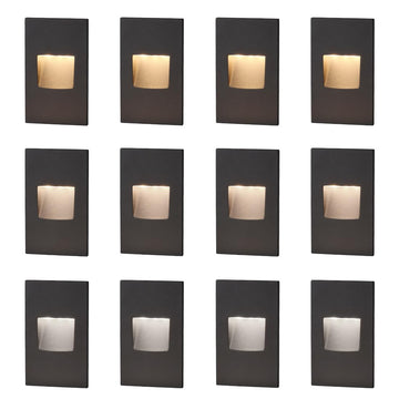 120V Vertical LED Step Lights, 3000K/4000K/5000K, 12-Pack