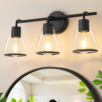 Black Bathroom Vanity Light 3 Lights Bathroom Light Fixtures Over Mirror